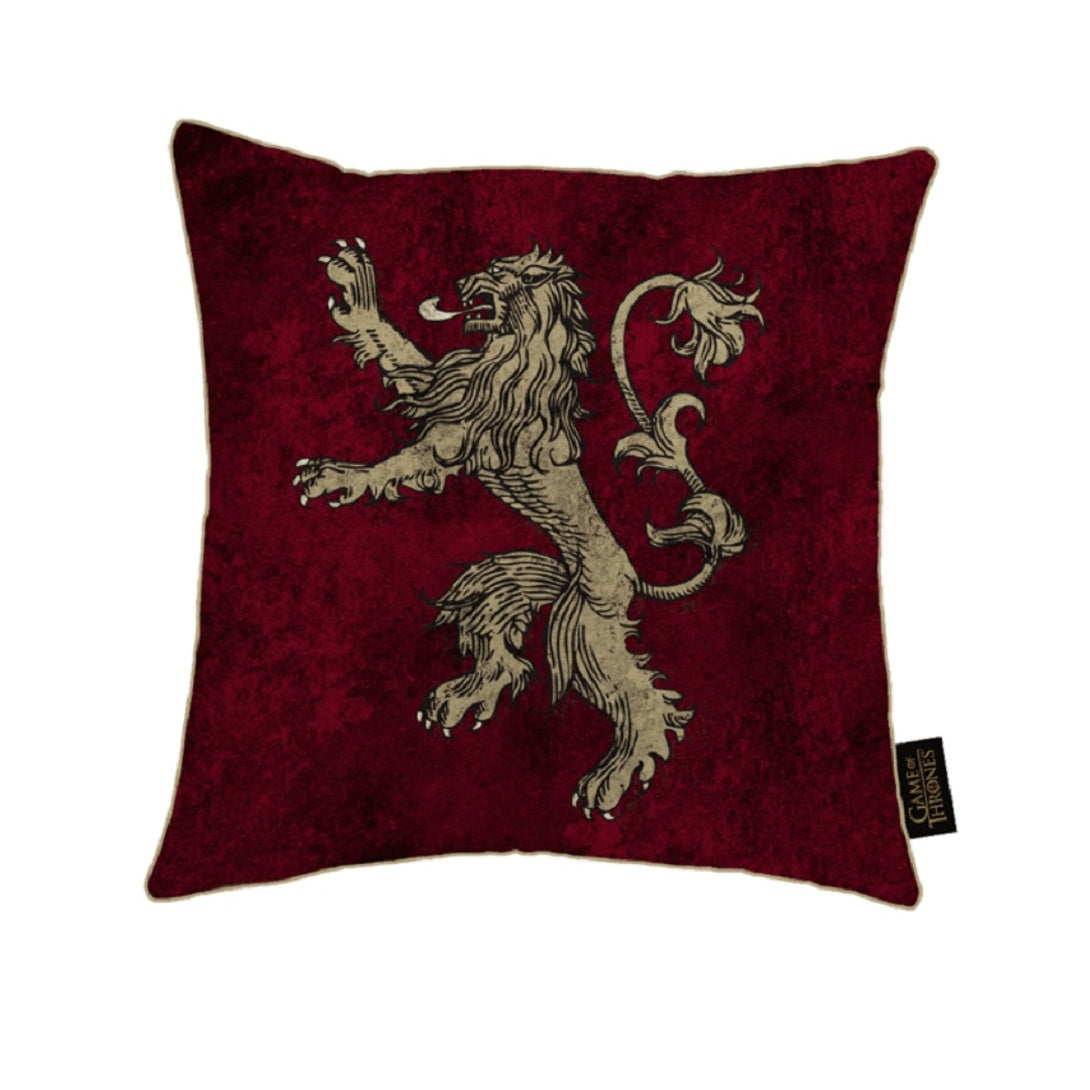 Red - Front - Game of Thrones Canvas Cushion with Lannister Design