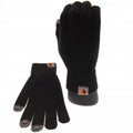Black - Back - Watford FC Adults Unisex Knitted Touch Screen Gloves