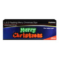 Red-Green - Front - Christmas Workshop Flashing Merry Christmas 40 LED Light Sign (UK Plug)