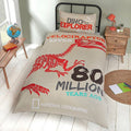 Grey - Back - National Geographic Raptor Fossils Reversible Duvet Set