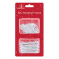 White - Front - Festive Wonderland Christmas Tree Ornament Hooks (Pack Of 300)