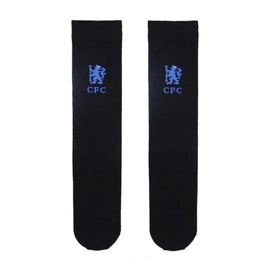 Black - Front - Chelsea FC Unisex Adult Club Logo Socks