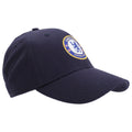 Navy Blue - Front - Chelsea FC Unisex Official Football Crest Baseball Cap