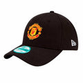 Black - Front - Manchester United FC Unisex Adult Baseball Cap