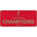 Red-Gold - Front - Liverpool FC Premier League Champions 2019-20 Plaque
