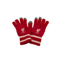 Red - Front - Liverpool FC Unisex Adult Knitted Gloves