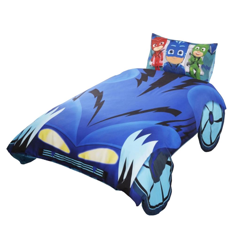 Blue - Front - PJ Masks Childrens-Kids Catboy Car Duvet Cover Set