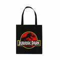 Black-Red - Front - Jurassic Park Logo Tote Bag
