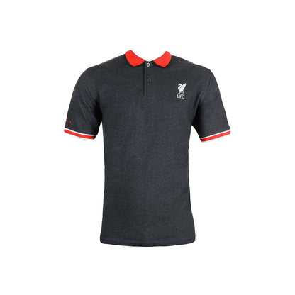 Charcoal Black-Red - Front - Liverpool FC Mens Polo Shirt