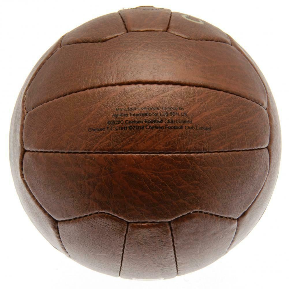 Brown - Back - Chelsea FC Faux Leather Retro Football