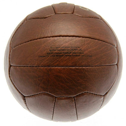 Brown - Back - Chelsea FC Faux Leather Retro Football