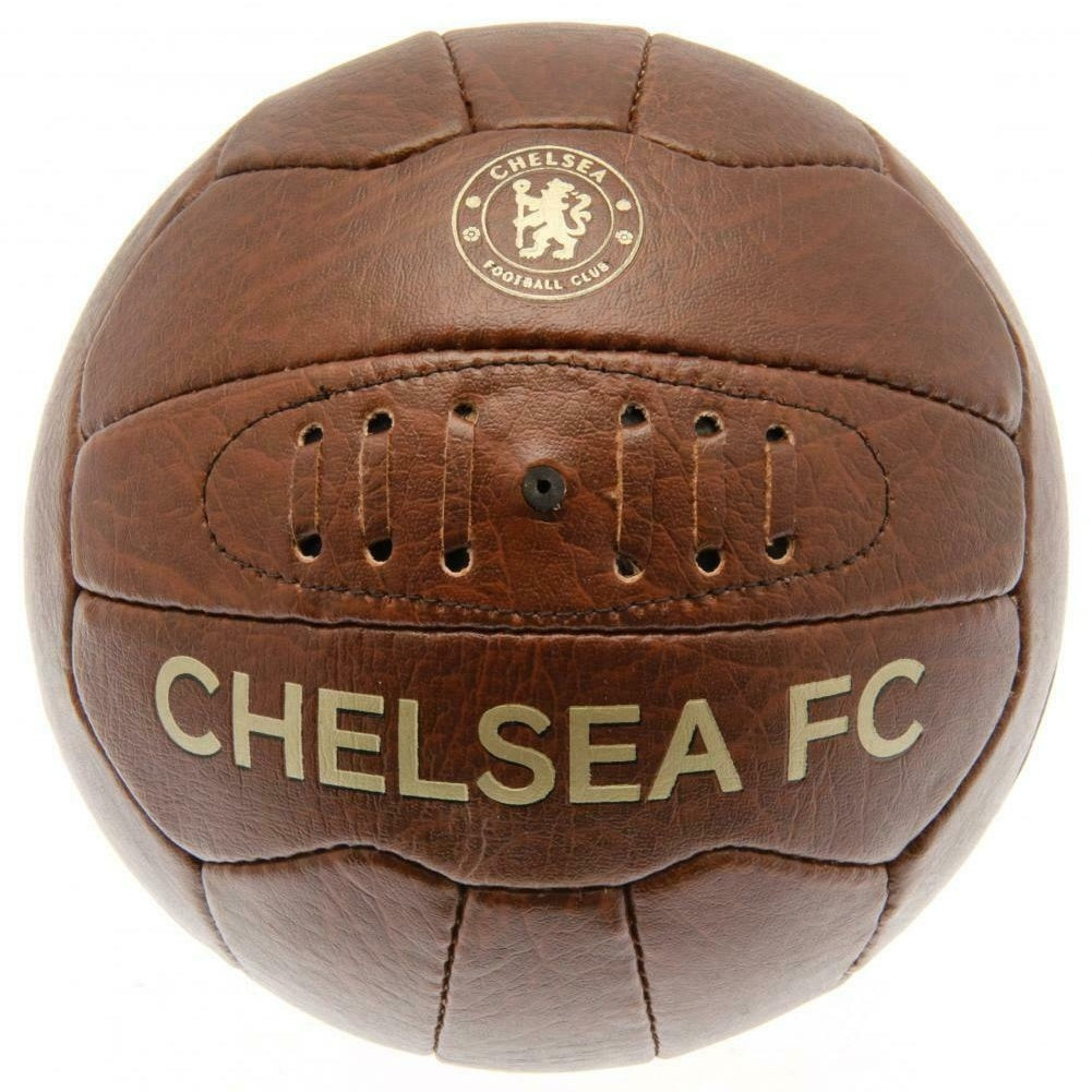 Brown - Front - Chelsea FC Faux Leather Retro Football