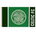 Green-Black - Front - Celtic FC Wordmark Crest Flag