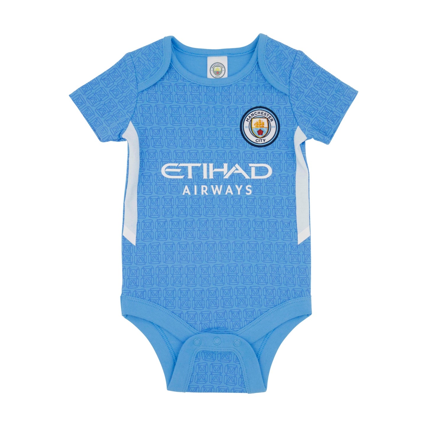 Sky Blue-White - Back - Manchester City FC Baby 2022 Bodysuit Set (Pack of 2)