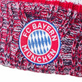 Navy-White-Red - Side - FC Bayern Munich Unisex Adult Bobble Knitted Hat