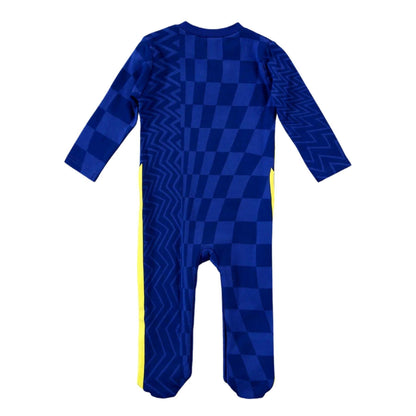 Blue-Yellow - Back - Chelsea FC Baby Sleepsuit