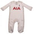White - Front - Tottenham Hotspur FC Baby Sleepsuit