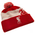 Red-White - Back - Liverpool FC Unisex Adult Bobble Knitted Crest Beanie