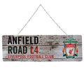 Multicoloured - Front - Liverpool FC Rustic Street Sign