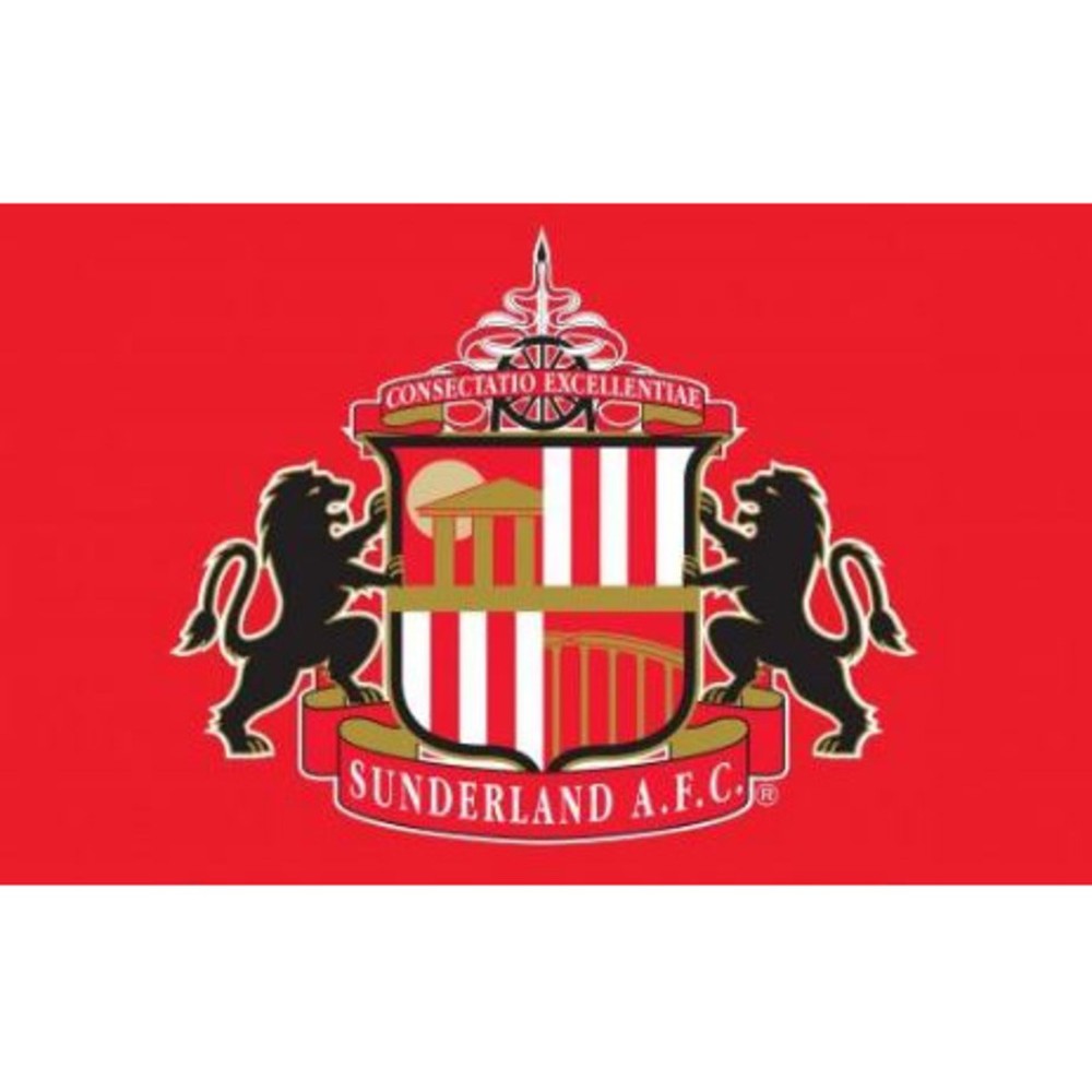 Red-Black-White - Front - Sunderland AFC Core Crest Flag