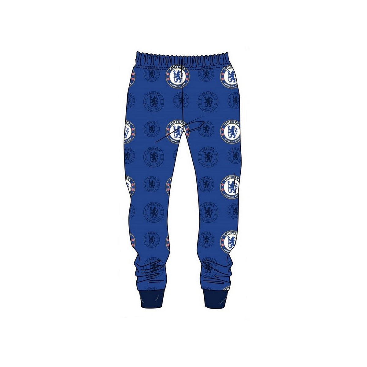 Blue-White - Front - Chelsea FC Mens Fleece Lounge Pants