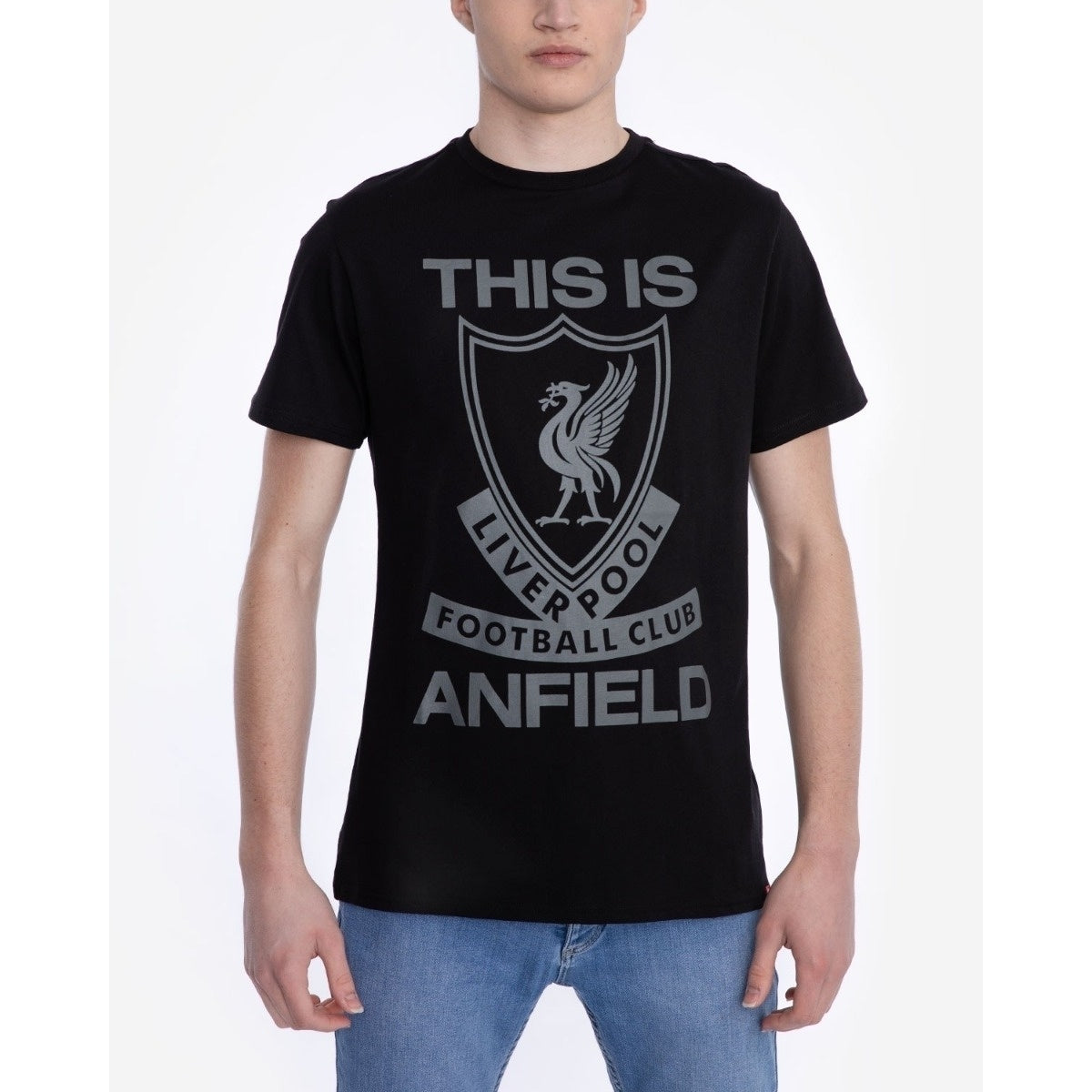 Black-Grey - Side - Liverpool FC Mens This Is Anfield T-Shirt