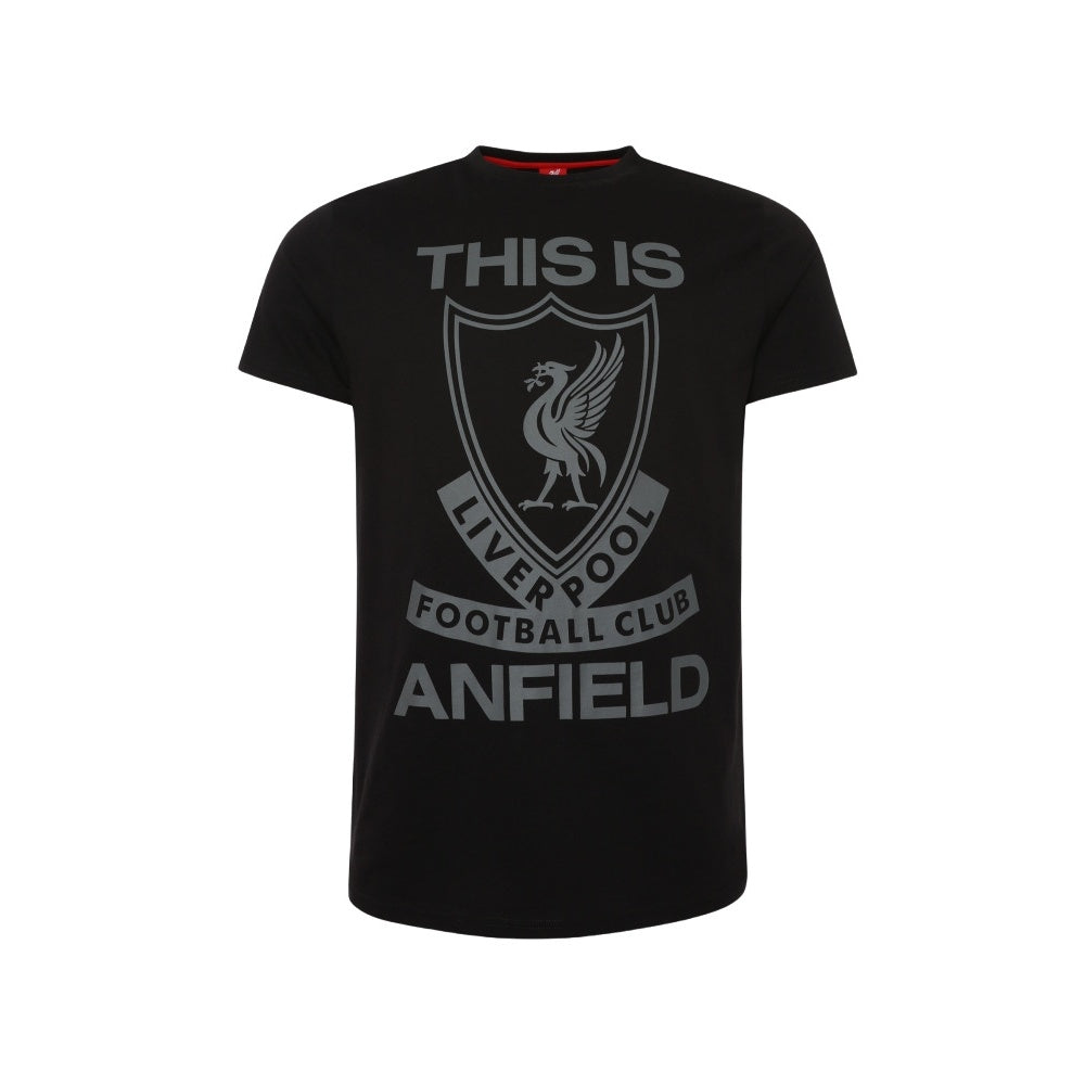 Black-Grey - Front - Liverpool FC Mens This Is Anfield T-Shirt