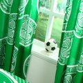 Green-White - Back - Celtic FC Repeat Logo Pencil Pleat Curtains
