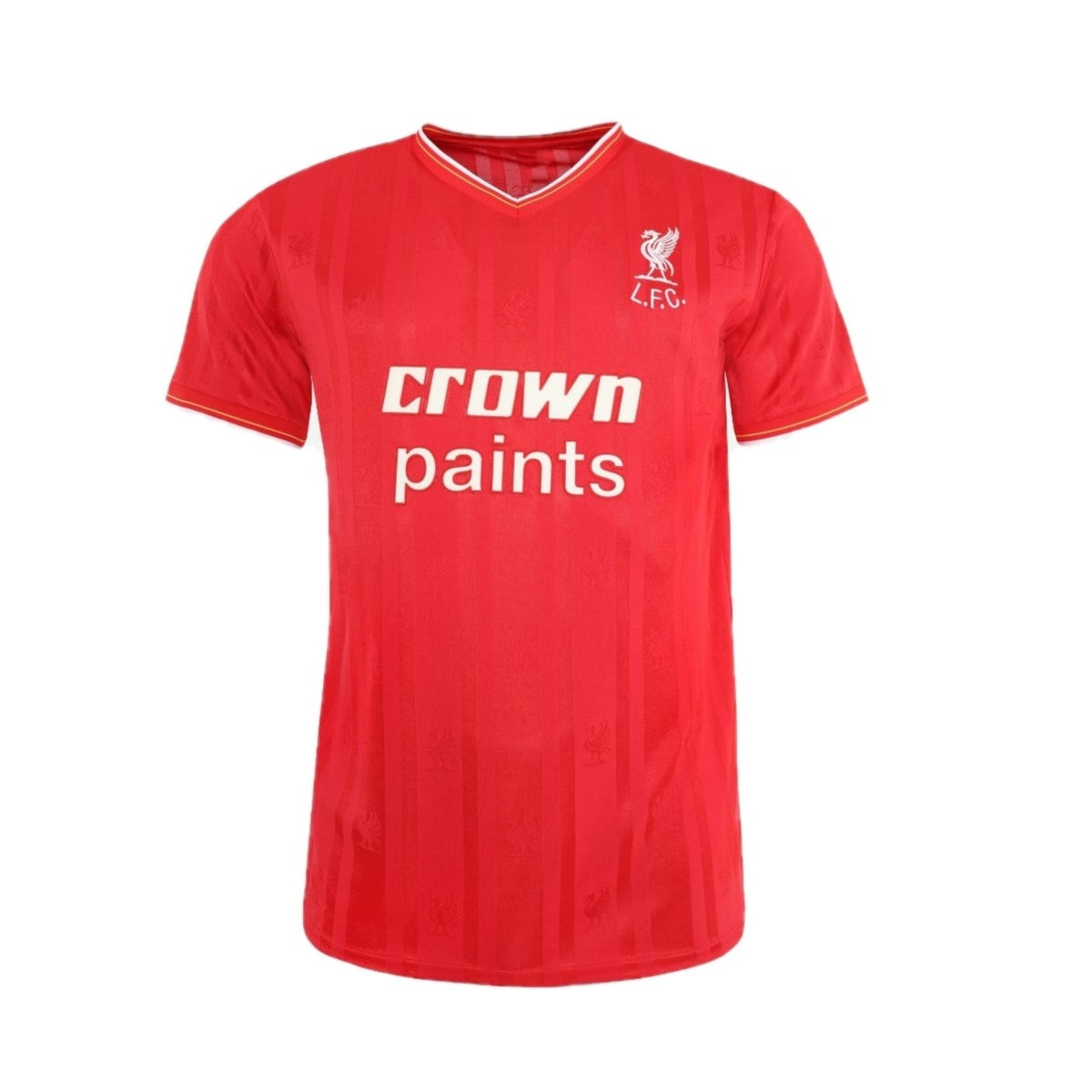 Red-White - Front - Liverpool FC Mens Crown Paints 1986 T-Shirt