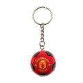 Red-Black - Front - Manchester United FC Crest Ball Keyring