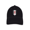 Black - Front - Fulham FC Unisex Adult Super Core Crest Baseball Cap