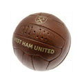 Brown - Front - West Ham United FC Retro Faux Leather Football