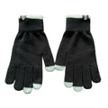 Black-White - Front - Fulham FC Unisex Adult Knitted Crest Touch Gloves