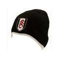 Black - Front - Fulham FC Crest Knitted Hat