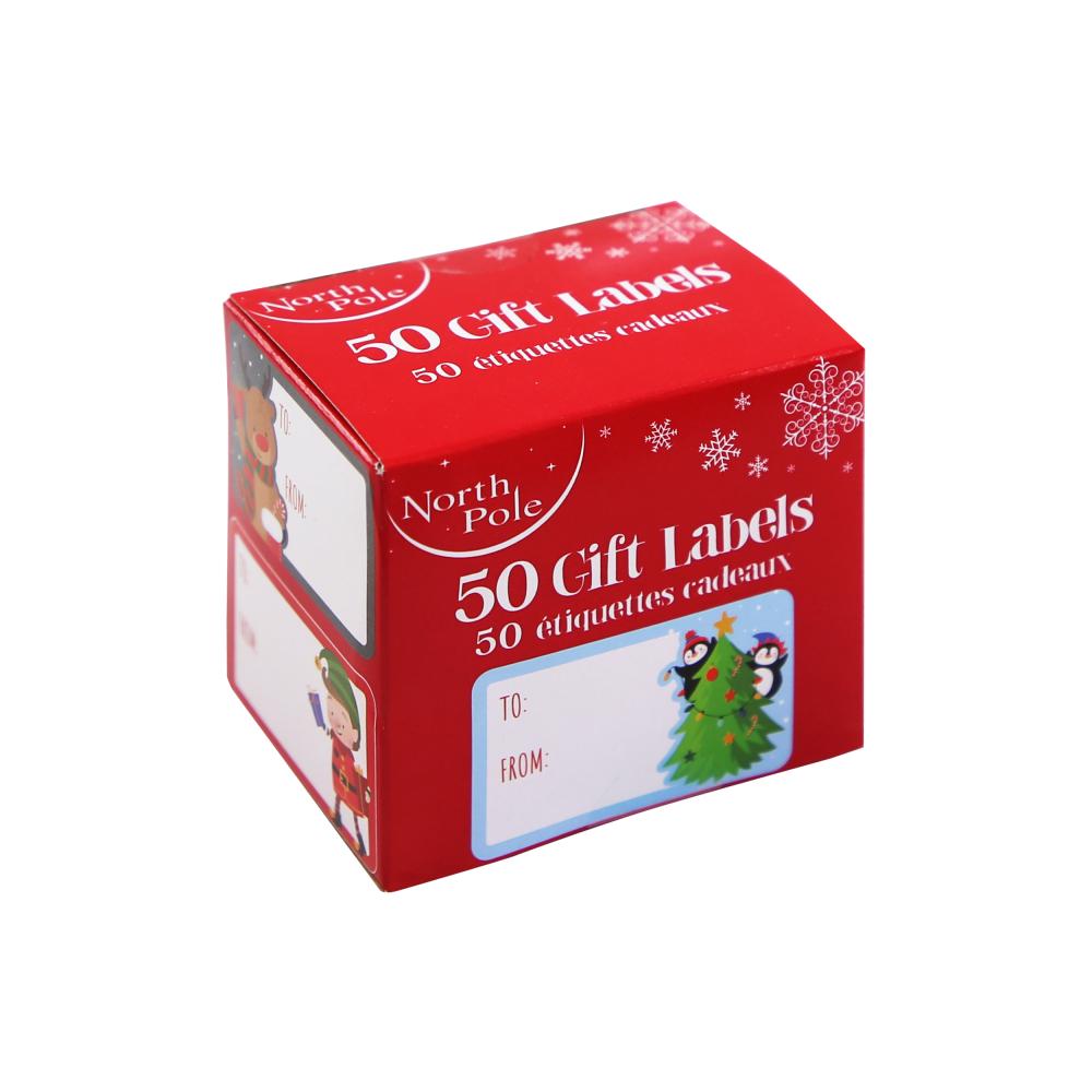 Multicoloured - Front - Eurowrap Cute Christmas Labels (Pack of 50)