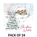 White - Front - Eurowrap Christmas Scene Cards (Pack of 24)