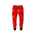Red-Black-Yellow - Front - Manchester United FC Boys Fleece Lounge Pants