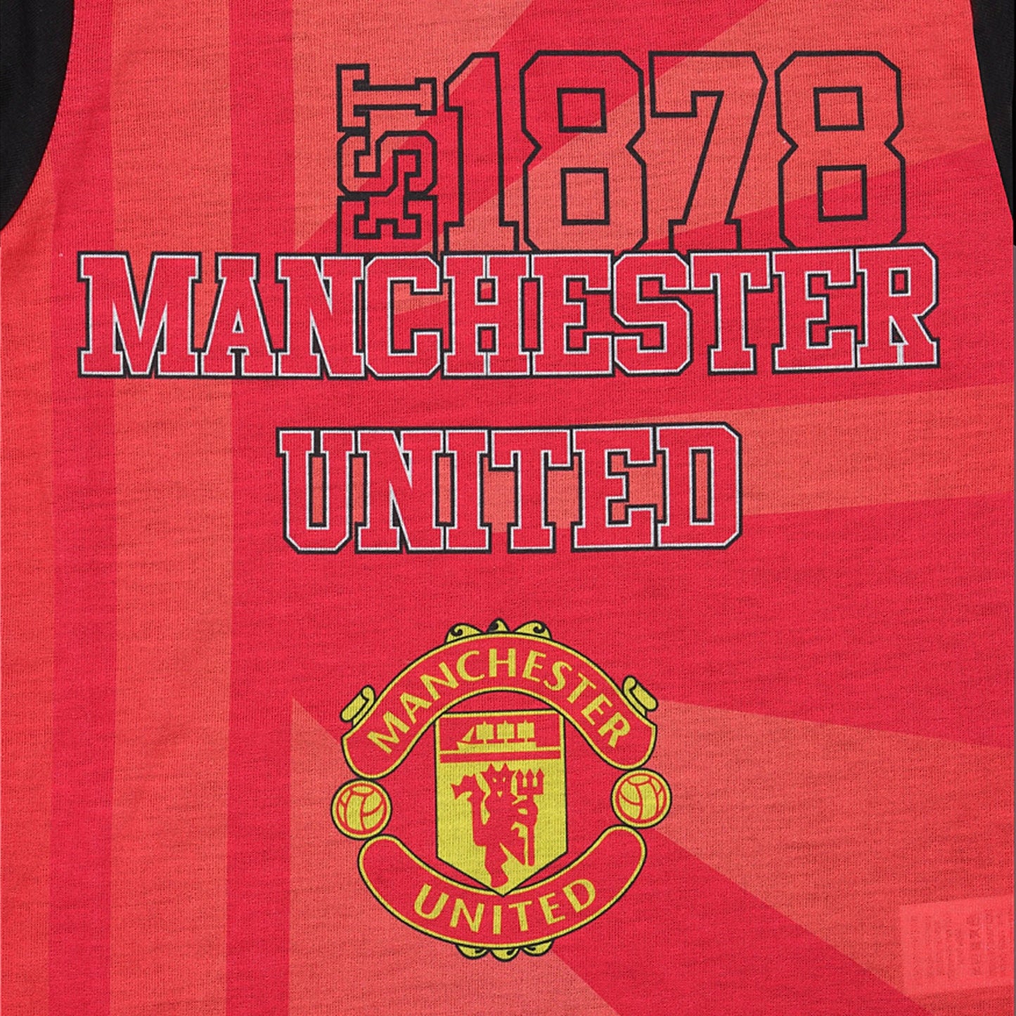 Red-Black - Close up - Manchester United FC Boys Pyjama Set