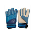 Sky Blue-White - Front - Manchester City FC Childrens-Kids Goalkeeper Gloves