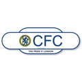White-Blue - Front - Chelsea FC Retro Years Crest Door Sign