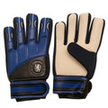 Black-Blue - Front - Chelsea FC Childrens-Kids Goalkeeper Gloves