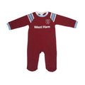 Maroon - Front - West Ham United FC Baby 2022-23 Sleepsuit