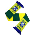 Yellow-Green-Blue - Front - Brasil CBF Official Knitted Football Supporters Scarf