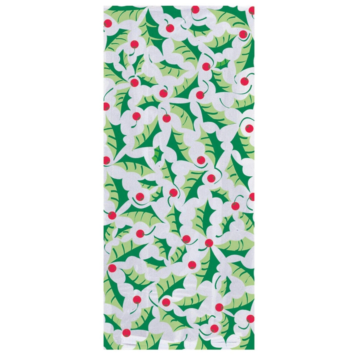 White-Green-Red - Front - Unique Party Holly & Berries Party Bag (Pack Of 20)
