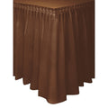 Brown - Front - Unique Party Plastic Plain Table Skirt