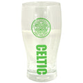 Clear-Green - Front - Celtic FC Official Football Crest Wordmark Pint Glass