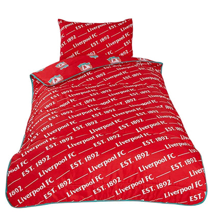 Red-Green-White - Back - Liverpool FC Crest Reversible Duvet Set
