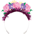 Purple-Pink-Yellow - Front - Creative Party Fairy Floral Tea Party Tiara (Pack of 4)