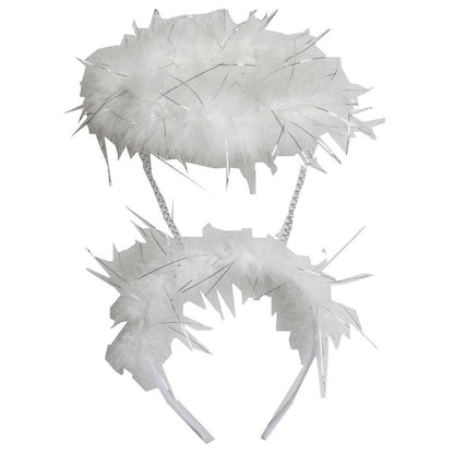 White - Front - Amscan Good Girl-Bad Girl Halo Hairband