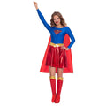 Red-Blue - Front - Supergirl Girls Classic Costume Dress Set